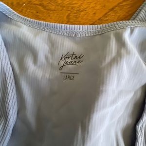 Kortni Jeane rash guard size large light blue